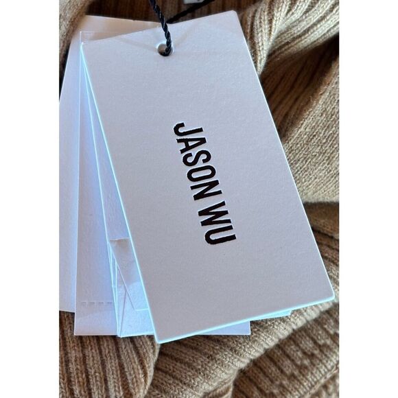 Jason Wu Merino Wool-& Cashmere Blend Midi-Dress in Camel NWT Size Small - Picture 10 of 12